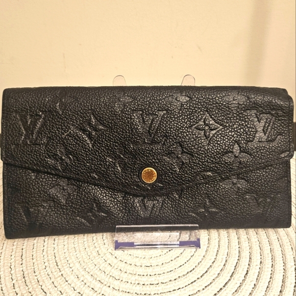 Louis Vuitton Monogram Empreinte Sarah Wallet – Noir (Black) - Picture 1 of 9
